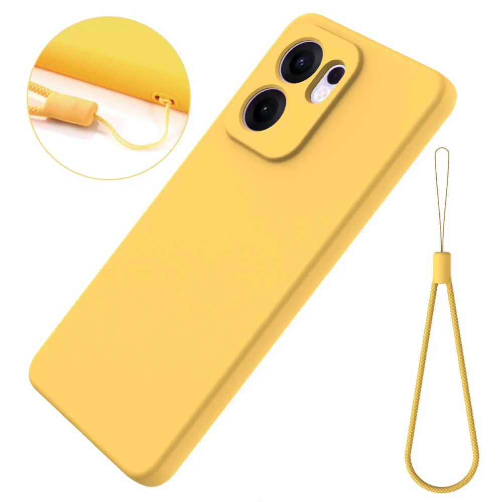 OPPO Reno13 F - Silikon Gummi Hülle mit Riemen - Image 16