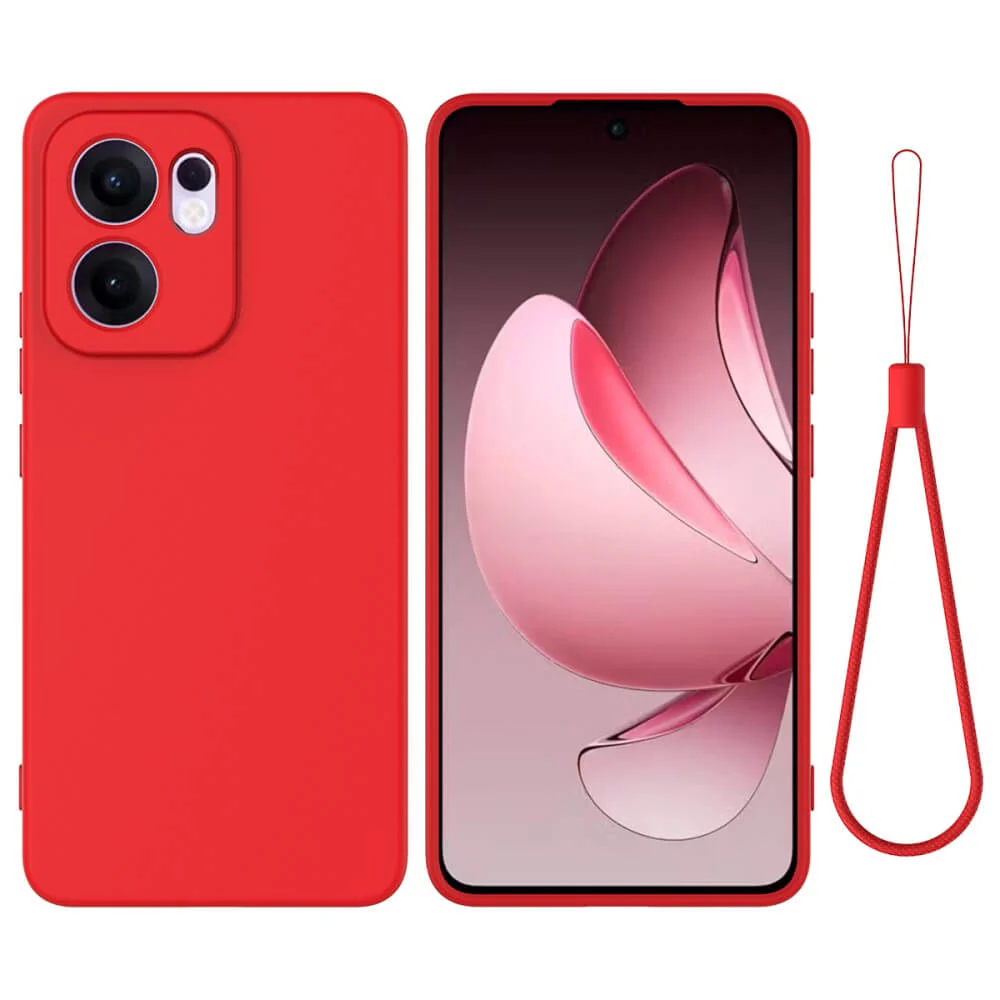 OPPO Reno13 F - Silikon Gummi Hülle mit Riemen - Image 8