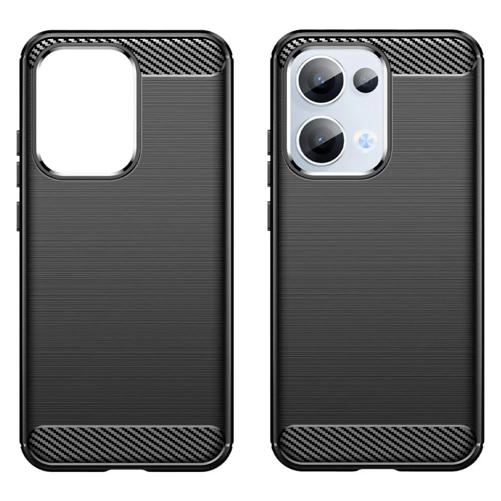OPPO Reno13 - Metall Carbon Look Hülle - Image 2