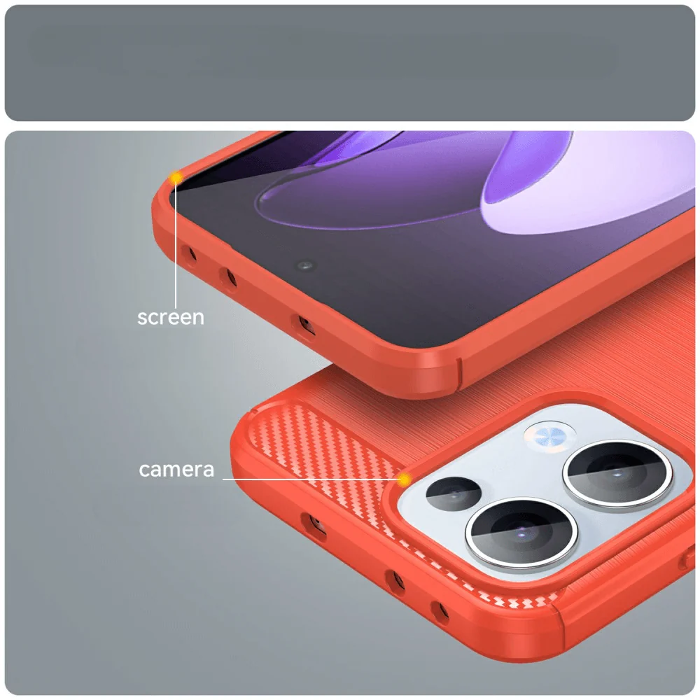 OPPO Reno13 - Metall Carbon Look Hülle - Image 7