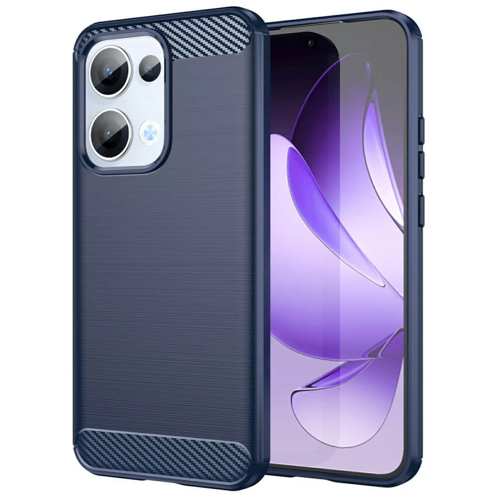 OPPO Reno13 - Metall Carbon Look Hülle - Image 9