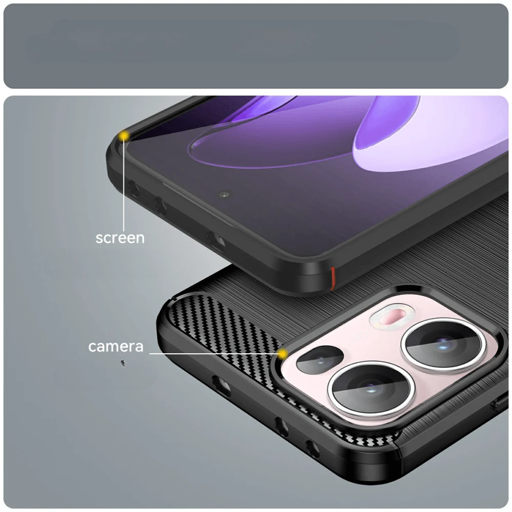 OPPO Reno13 Pro 5G - Metall Carbon Look Hülle - Image 4