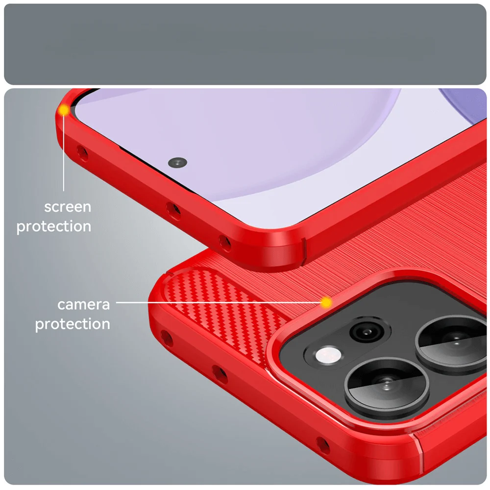 OPPO Reno14 F - Metall Carbon Look Hülle - Image 11