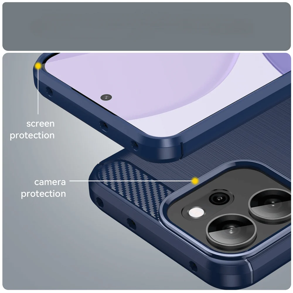 OPPO Reno14 F - Metall Carbon Look Hülle - Image 17