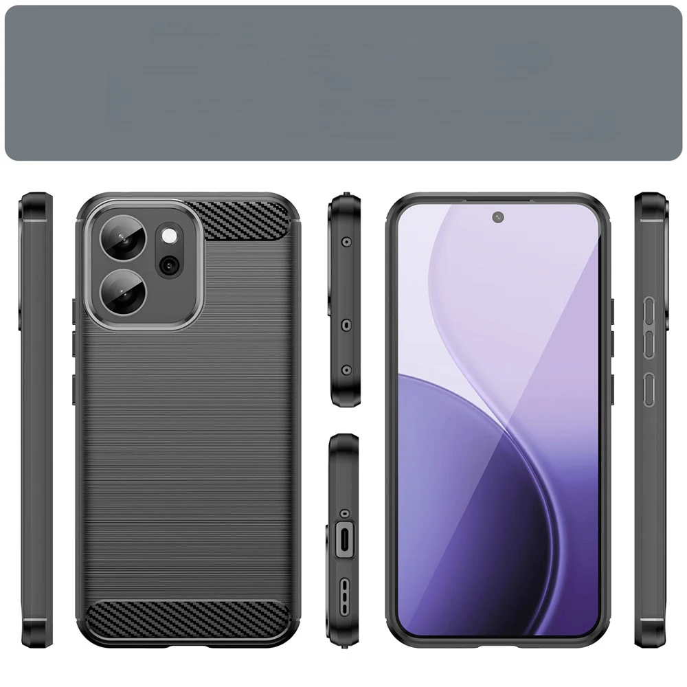 OPPO Reno14 F - Metall Carbon Look Hülle - Image 3