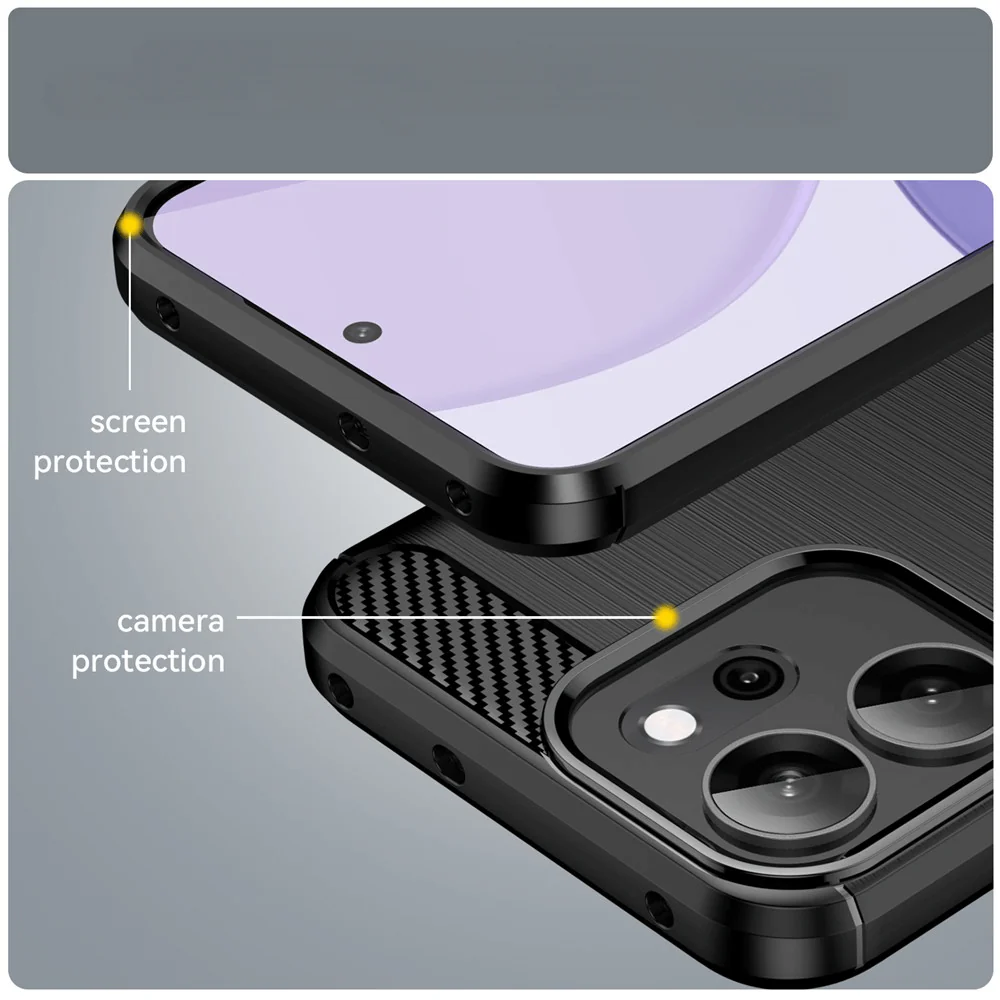 OPPO Reno14 F - Metall Carbon Look Hülle - Image 6