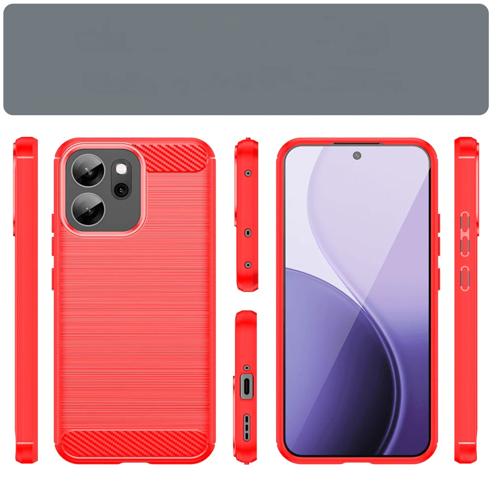OPPO Reno14 F - Metall Carbon Look Hülle - Image 9