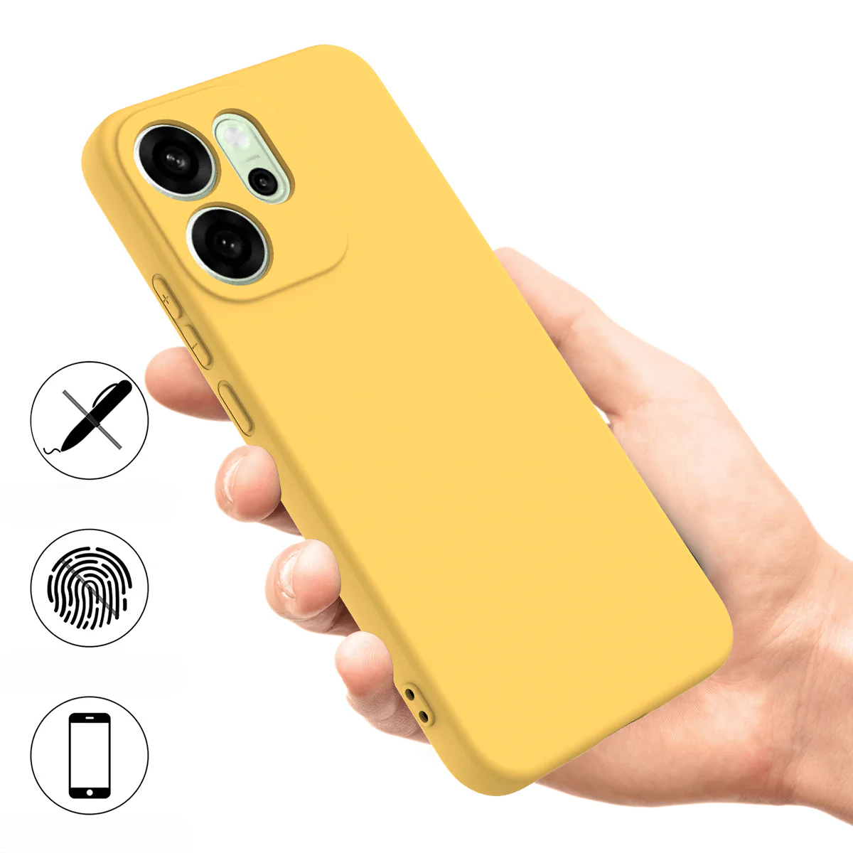 OPPO Reno14 F - Silikon Gummi Hülle mit Riemen - Image 14