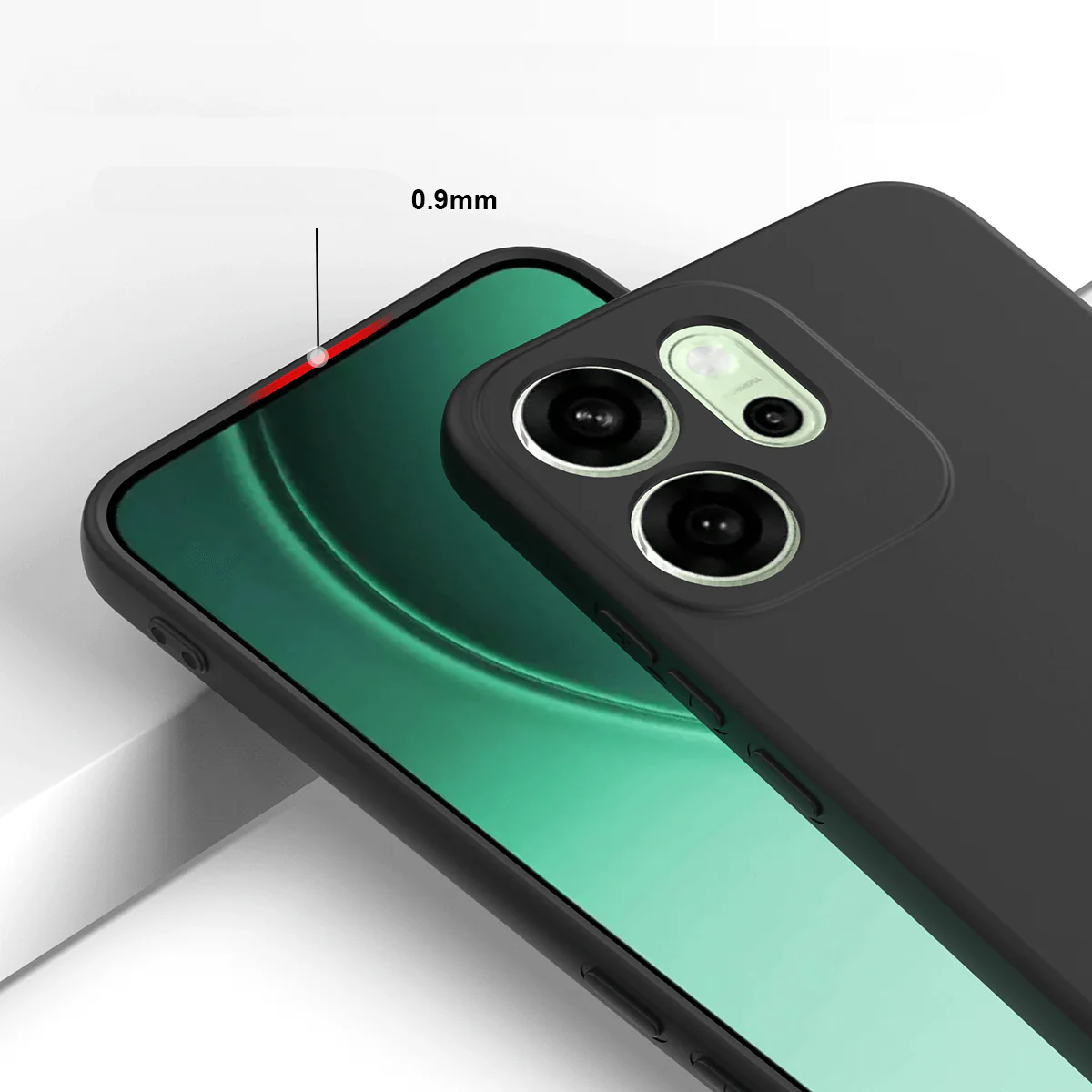OPPO Reno14 F - Silikon Gummi Hülle mit Riemen - Image 3