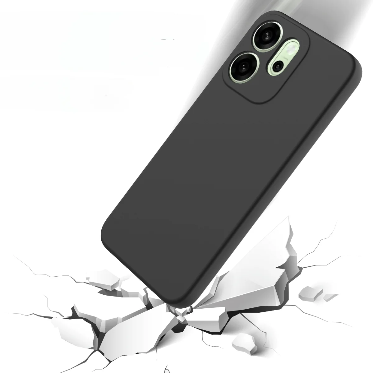 OPPO Reno14 F - Silikon Gummi Hülle mit Riemen - Image 4