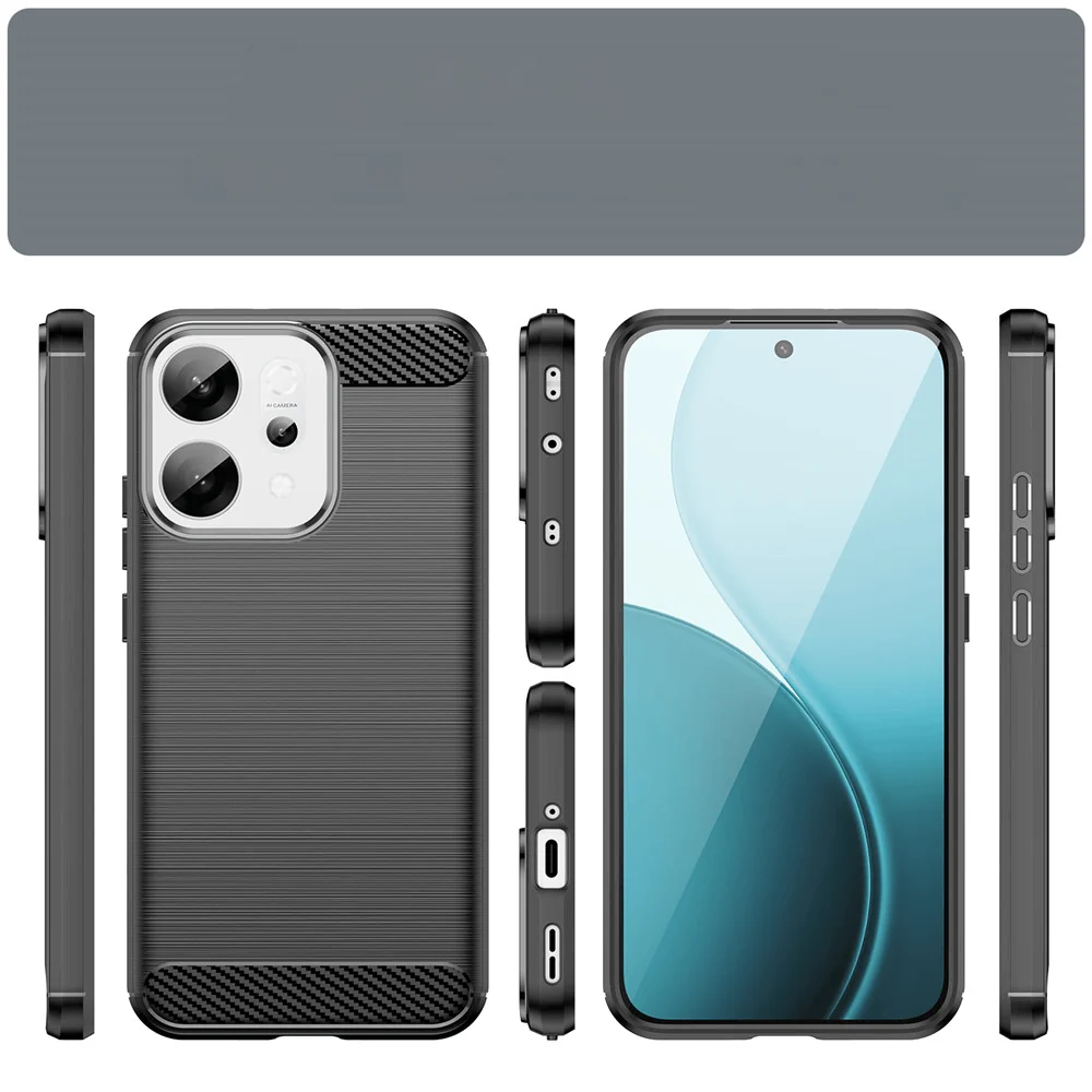 OPPO Reno14 - Metall Carbon Look Hülle - Image 2