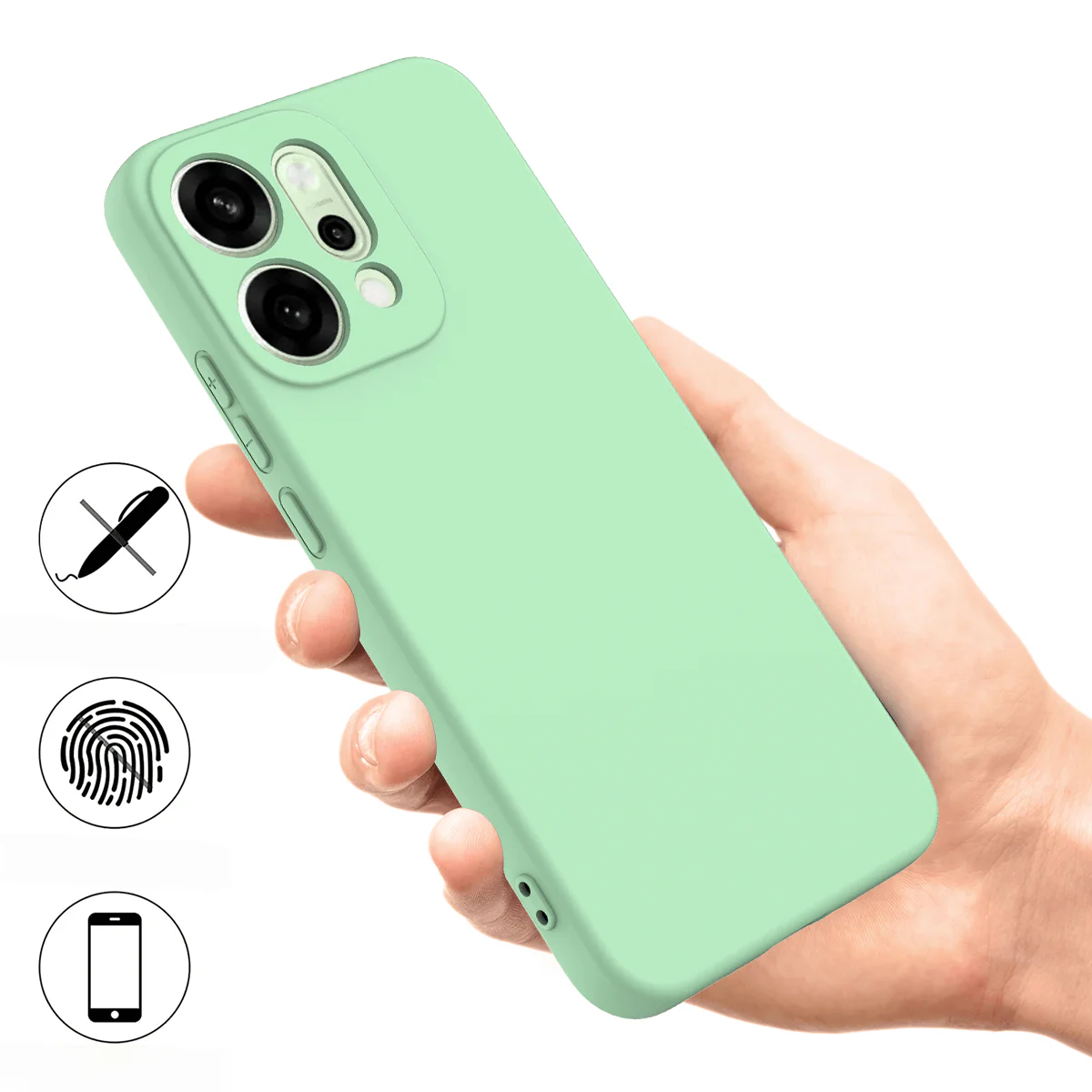 OPPO Reno14 - Silikon Gummi Hülle mit Riemen - Image 19