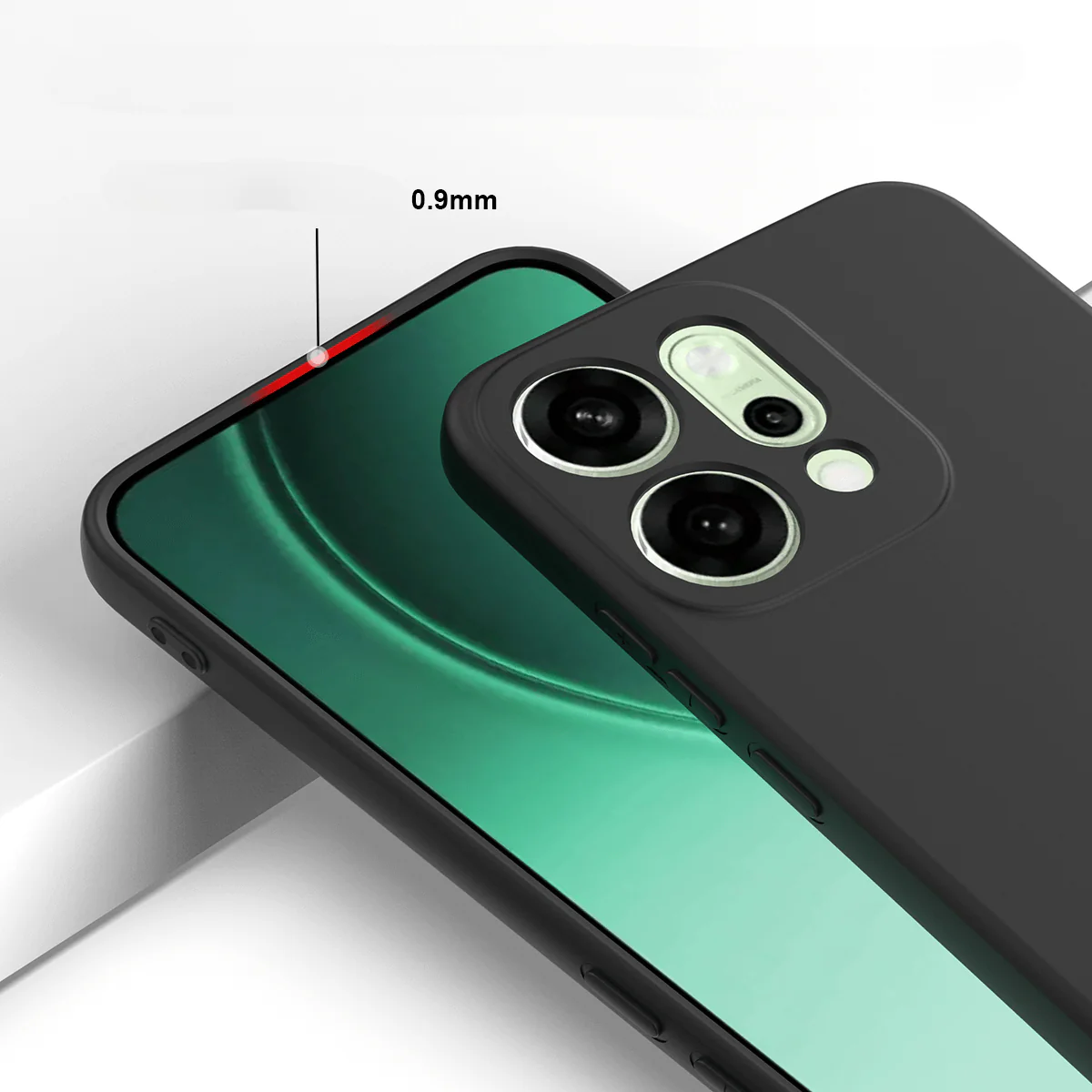 OPPO Reno14 - Silikon Gummi Hülle mit Riemen - Image 3