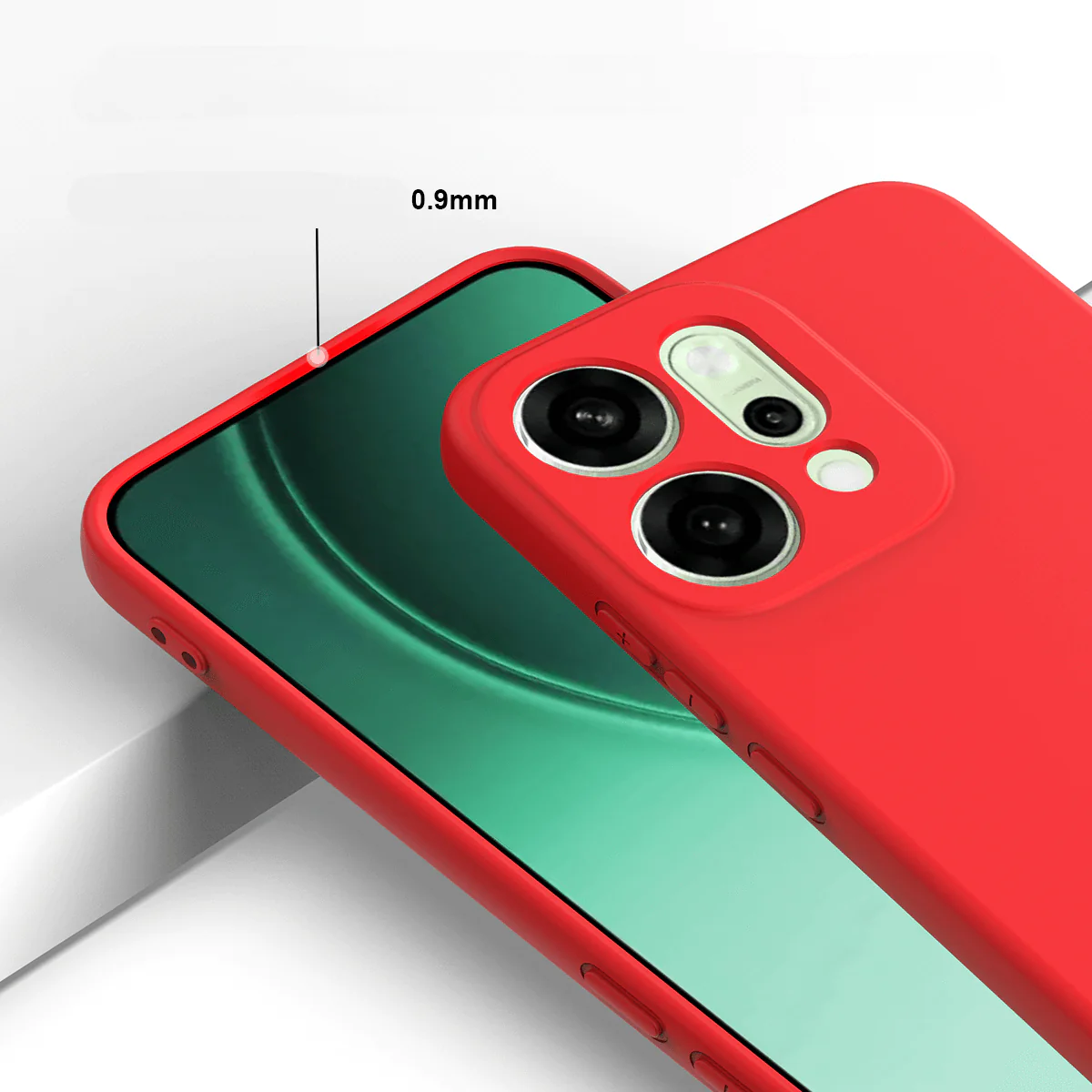 OPPO Reno14 - Silikon Gummi Hülle mit Riemen - Image 9
