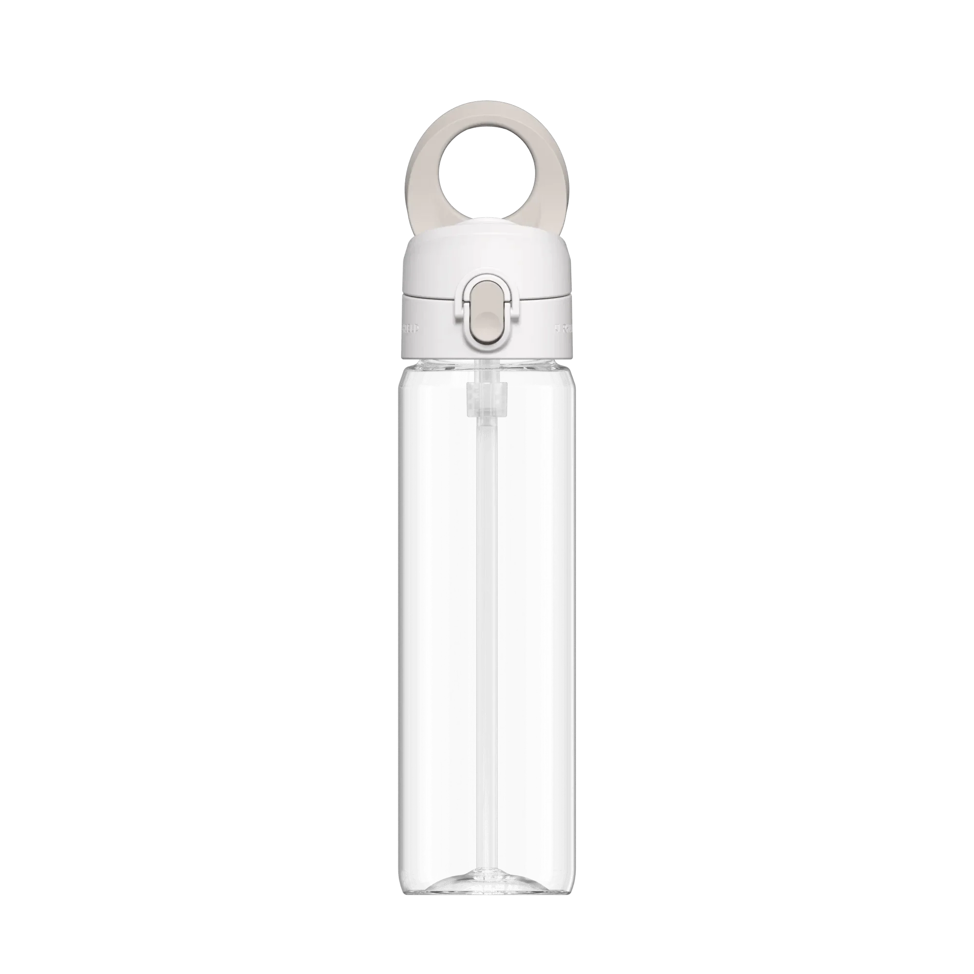 RhinoShield AquaStand Tritan Trinkflasche 800 ml – inkl. Strohhalm, transparent / Crystal Clear