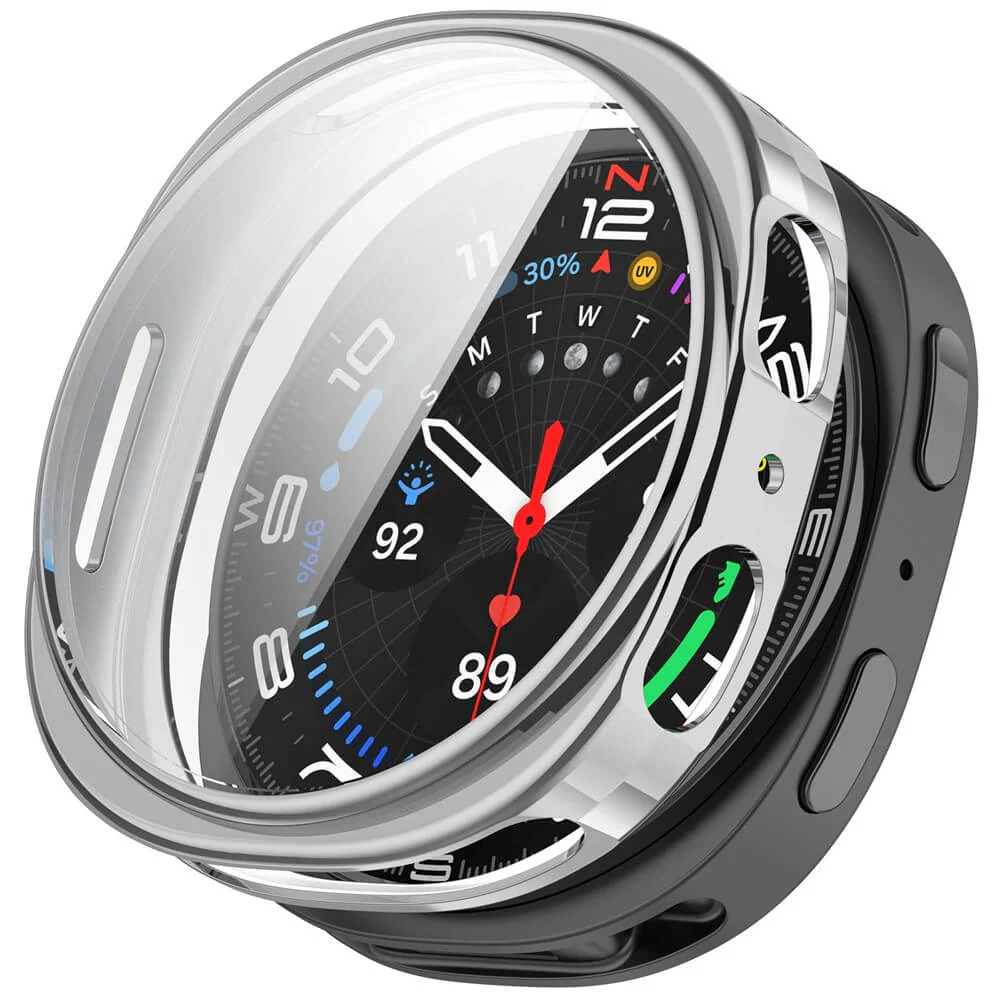 Samsung Galaxy Watch 8 40mm - Gummi Schutz Case Metall-Look - Image 13