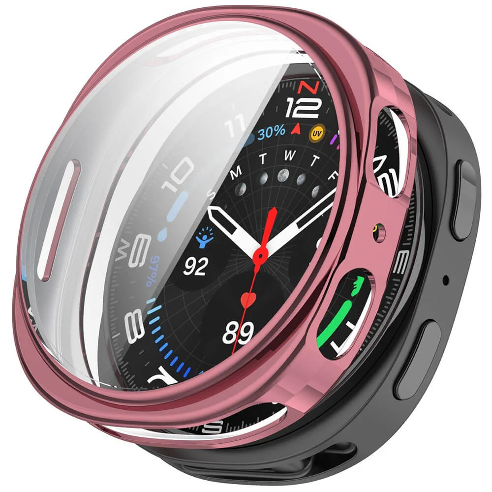 Samsung Galaxy Watch 8 40mm - Gummi Schutz Case Metall-Look - Image 5