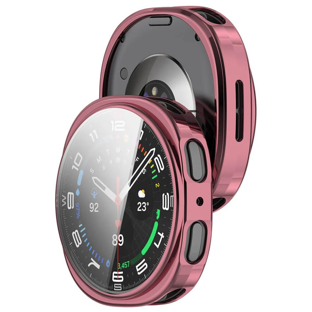 Samsung Galaxy Watch 8 40mm - Gummi Schutz Case Metall-Look - Image 6