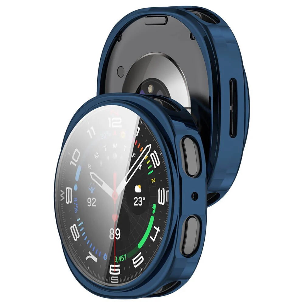 Samsung Galaxy Watch 8 40mm - Gummi Schutz Case Metall-Look - Image 8