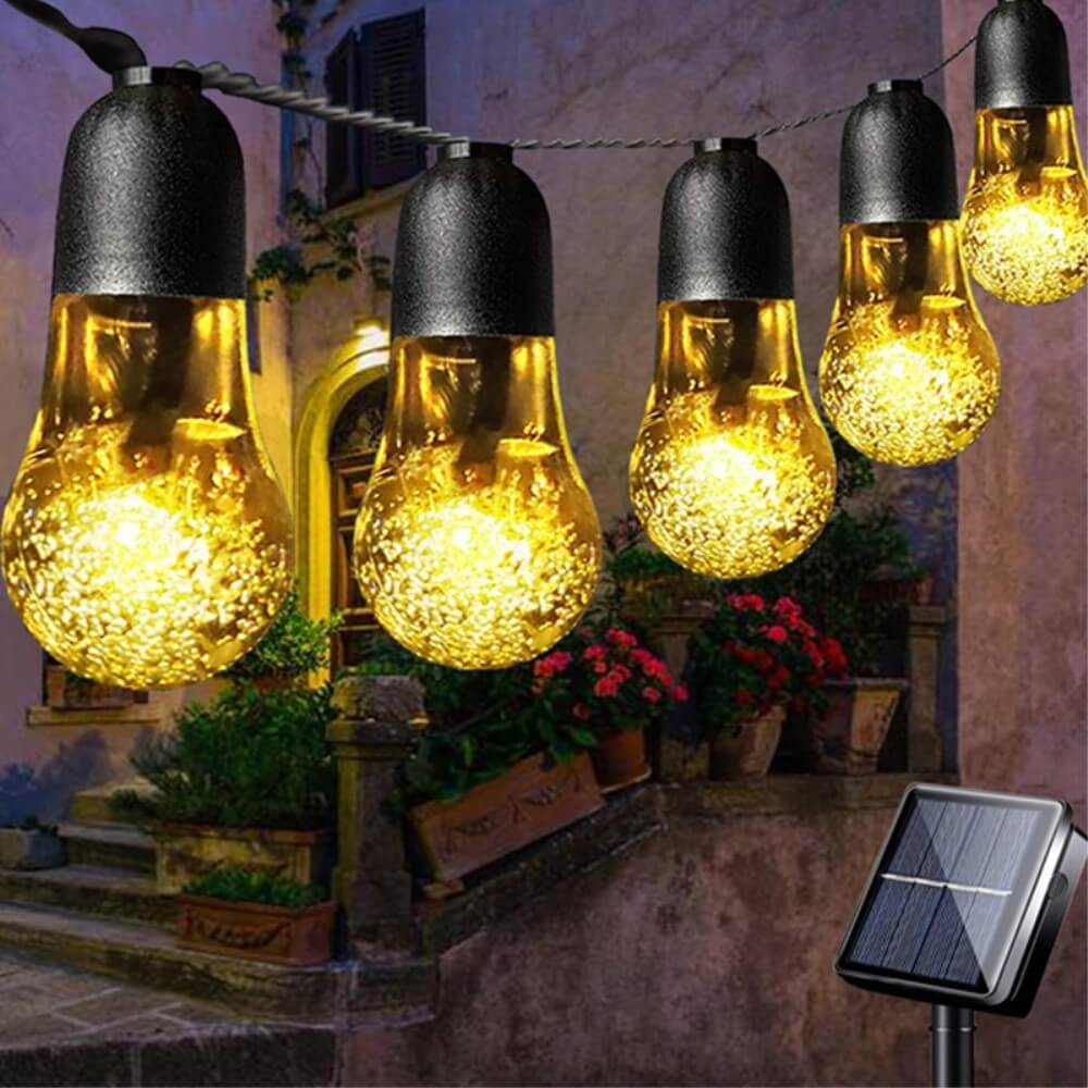 Solar LED Lichterkette Glühbirnen