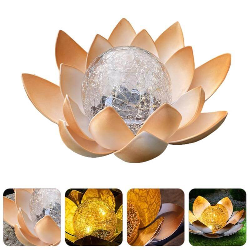 Solar Tischlampe LED Lotusblüte