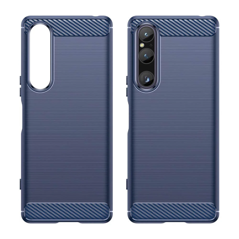 Sony Xperia 1 V - Metall Carbon Look Hülle - Image 12