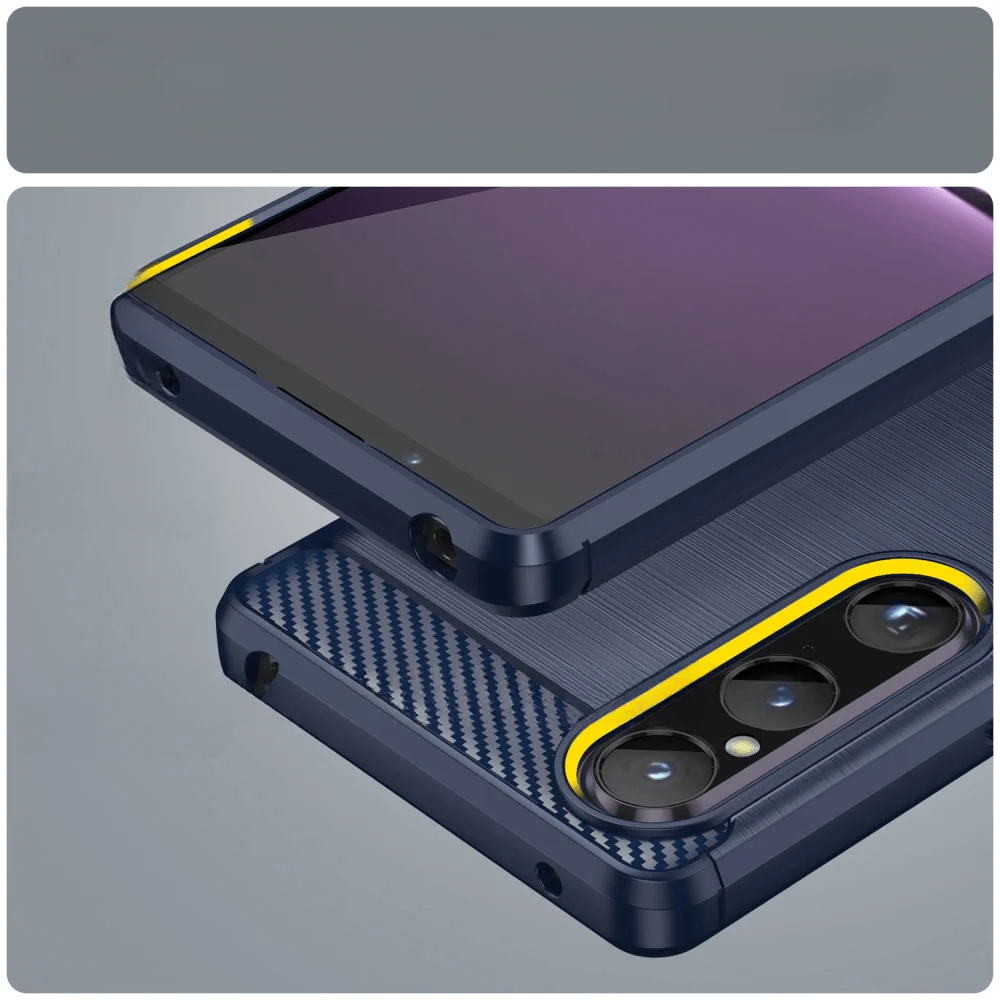 Sony Xperia 1 V - Metall Carbon Look Hülle - Image 4