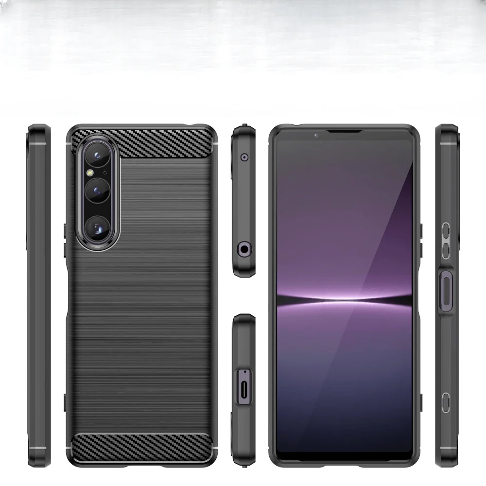 Sony Xperia 1 V - Metall Carbon Look Hülle - Image 9