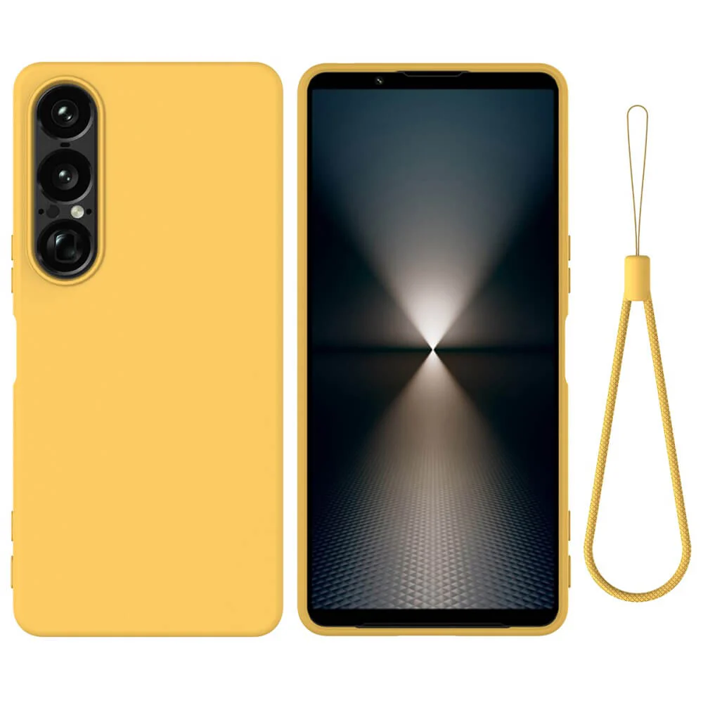Sony Xperia 1 VII - Silikon Gummi Hülle mit Riemen - Image 15