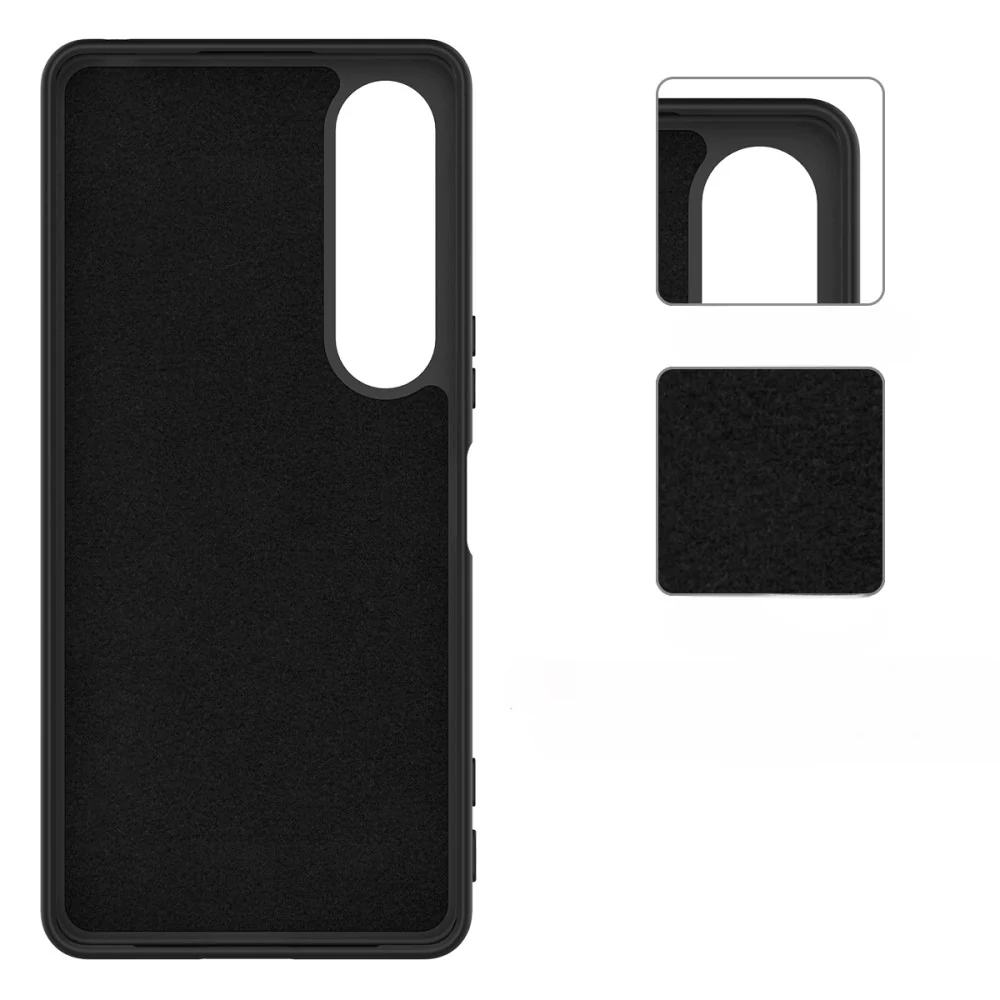 Sony Xperia 1 VII - Silikon Gummi Hülle mit Riemen - Image 6