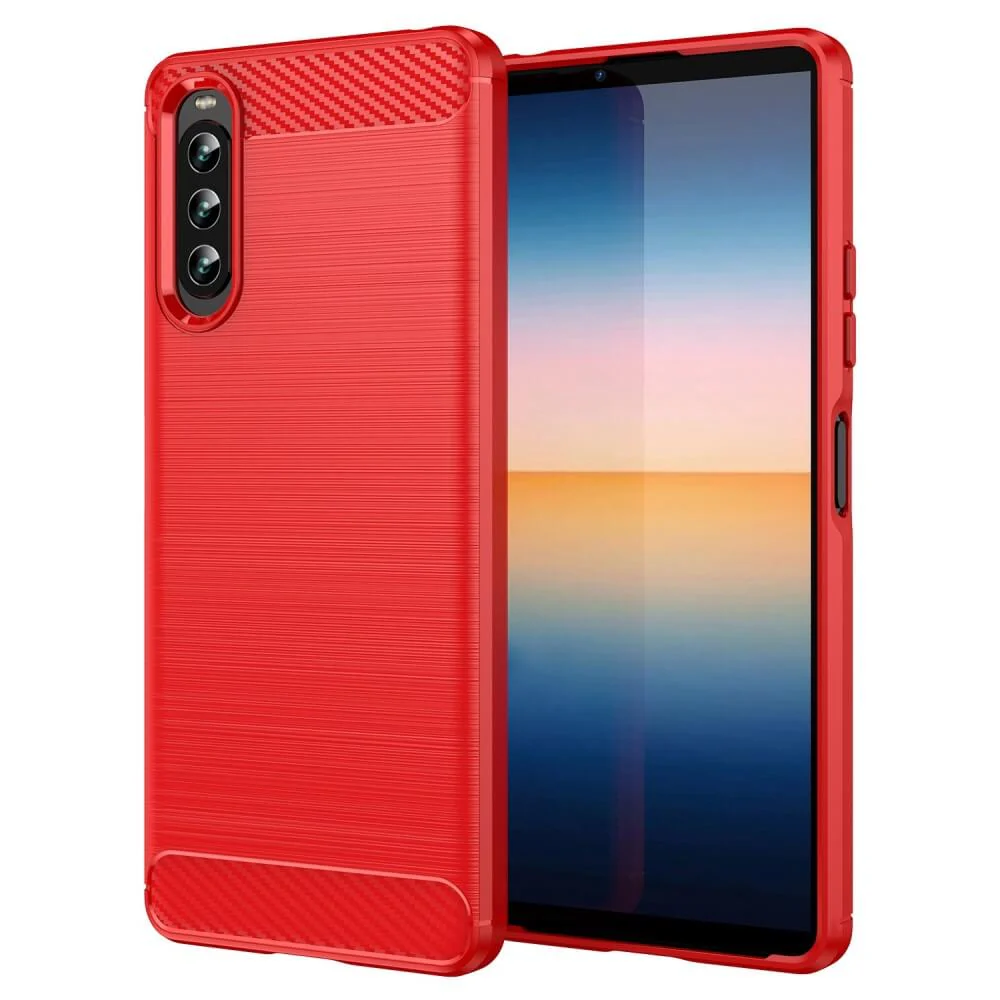 Sony Xperia 10 IV - Metall Carbon Look Hülle - Image 4