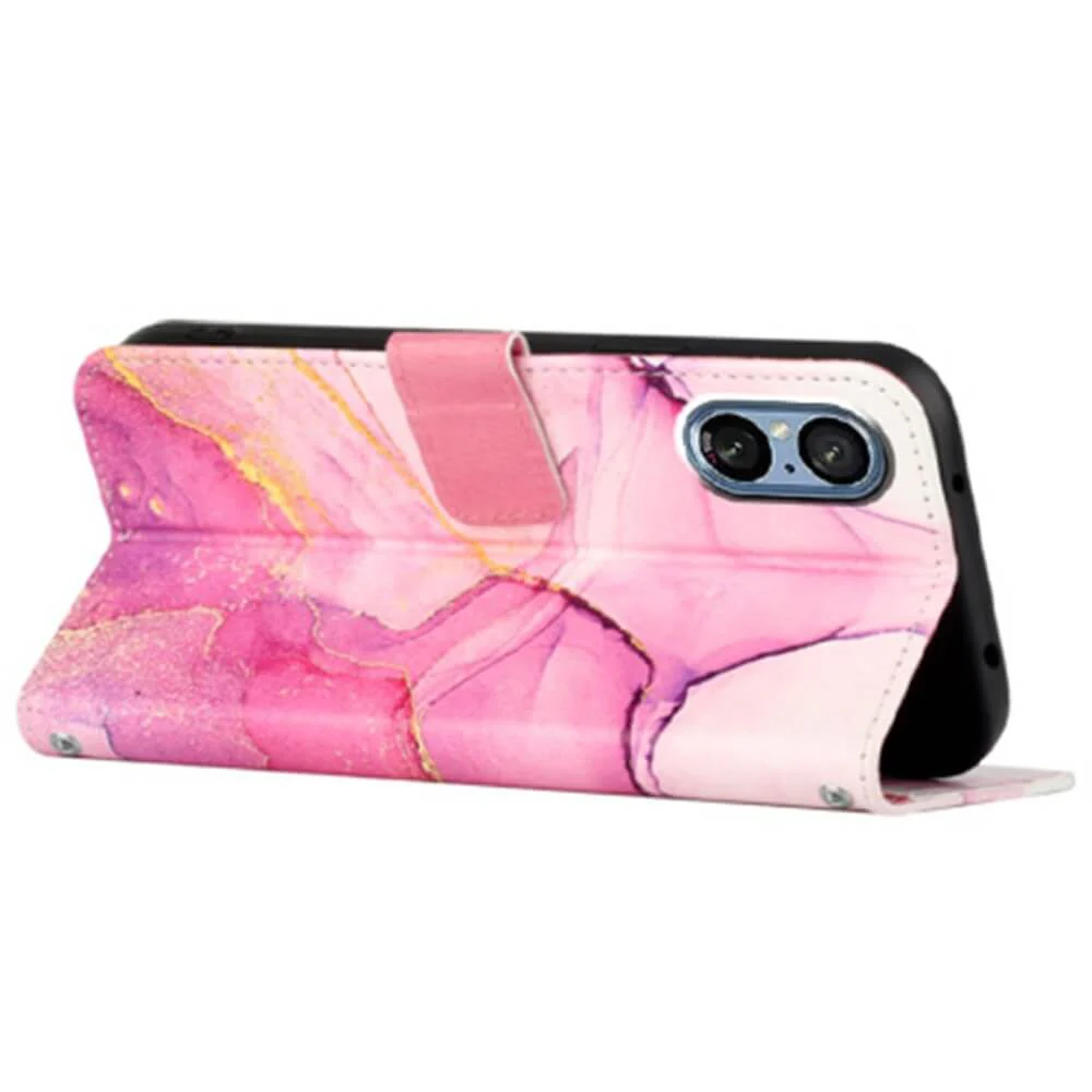 Sony Xperia 5 V - Etui Hülle Mit Umhängeband Marble - Image 9