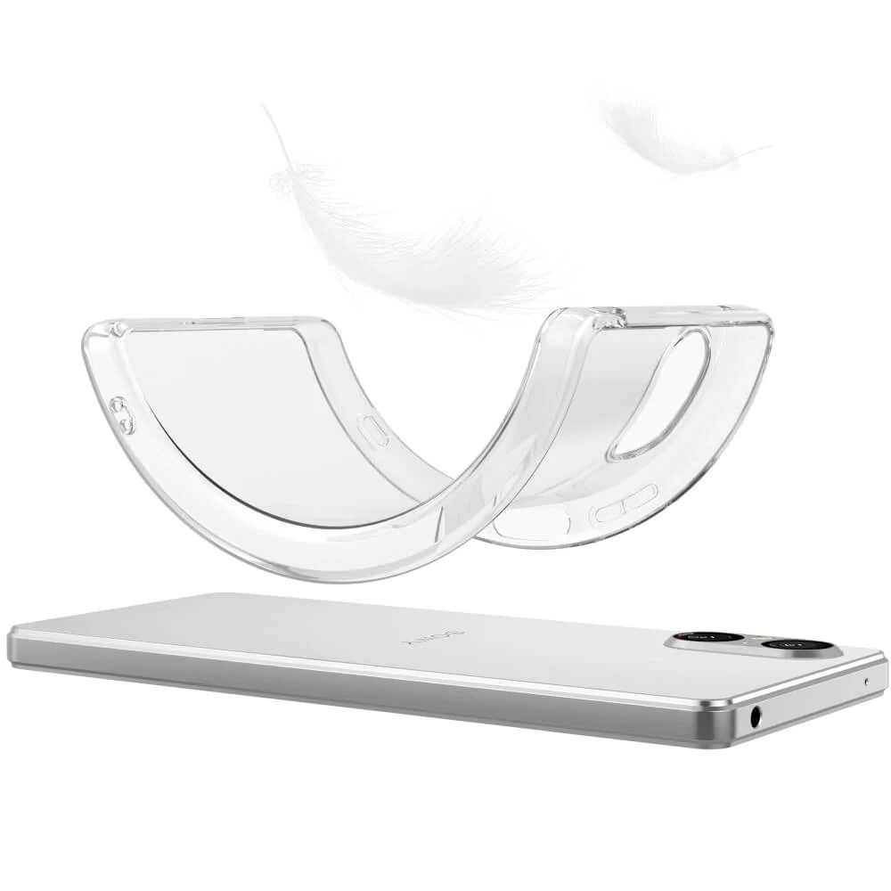 Sony Xperia 5 V - Silikon Gummi Case Transparent - Image 4