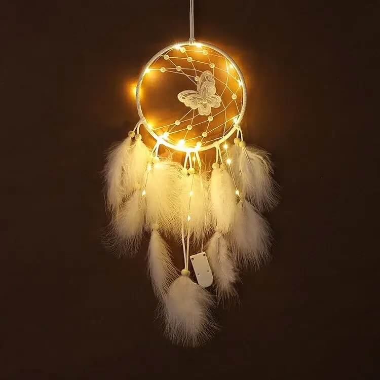 Traumfänger Dream Catcher mit LED Schmetterling - Image 4