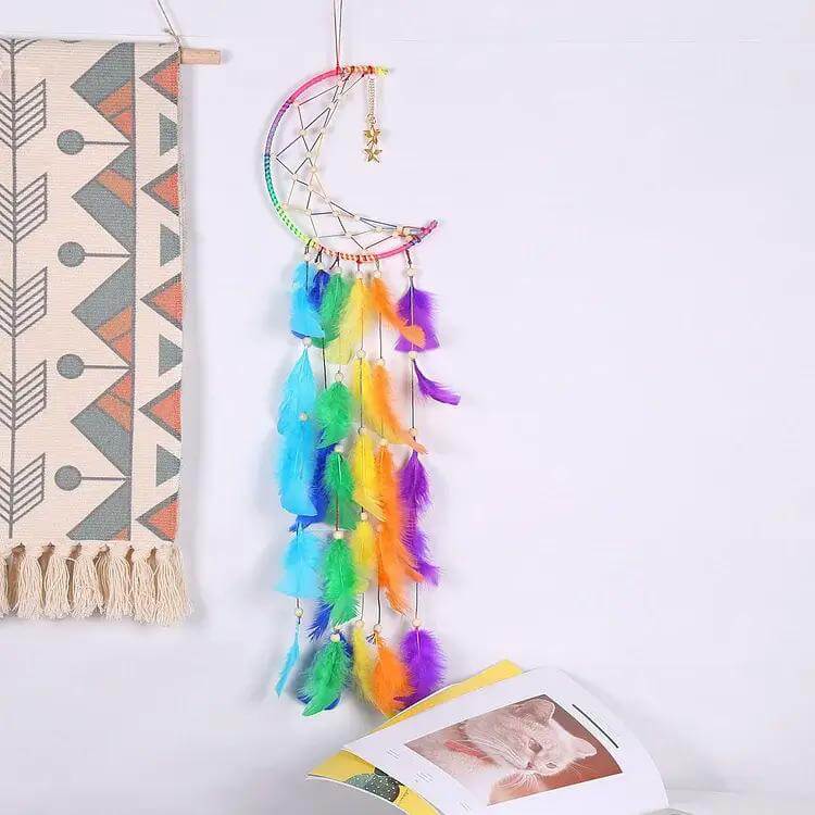 Traumfänger Dream Catcher Regenbogen Mond - Image 3