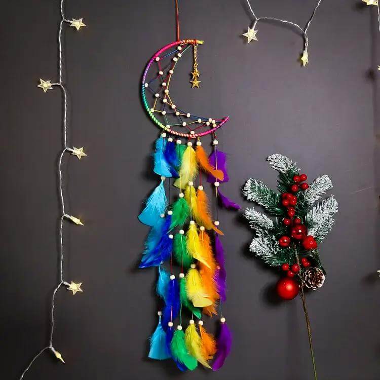 Traumfänger Dream Catcher Regenbogen Mond - Image 5
