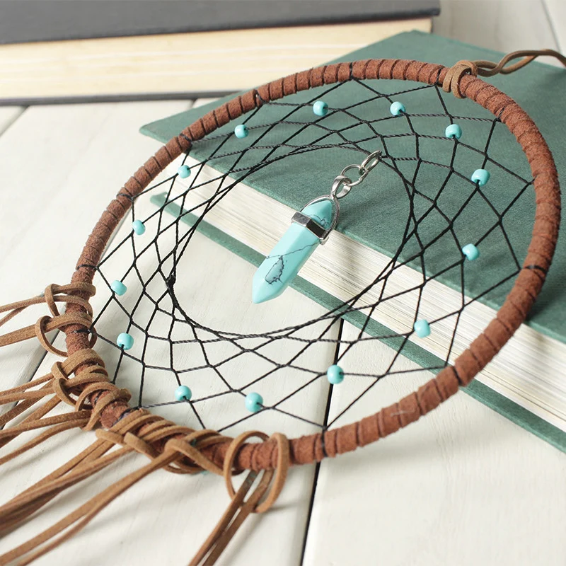Traumfänger Dreamcatcher indianische Deko Türkis - Image 3