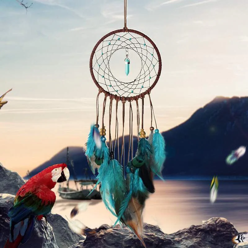 Traumfänger Dreamcatcher indianische Deko Türkis - Image 5