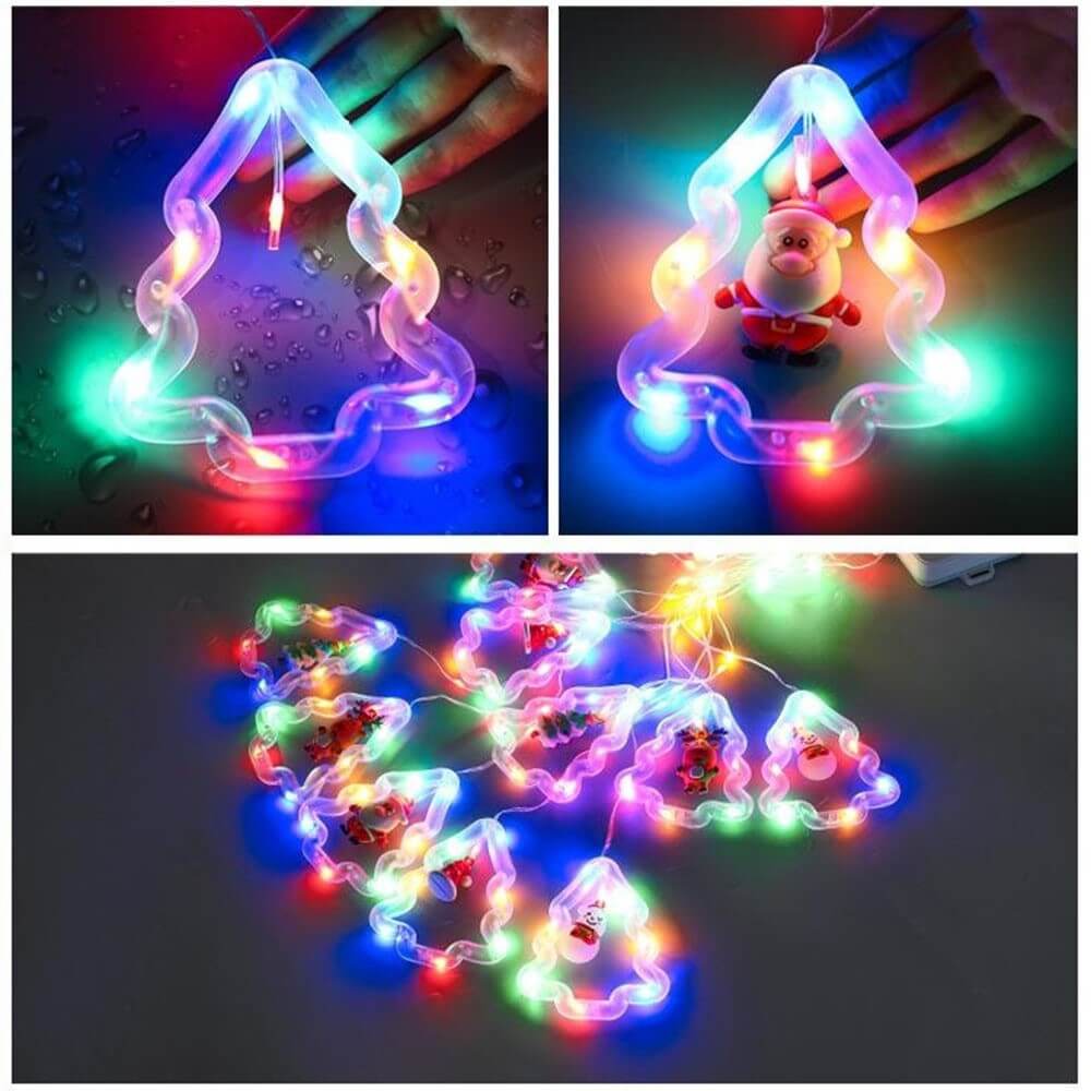 Vorhang Lichterkette LED In- & Outdoor, Weihnachtssterne 3m - Image 4