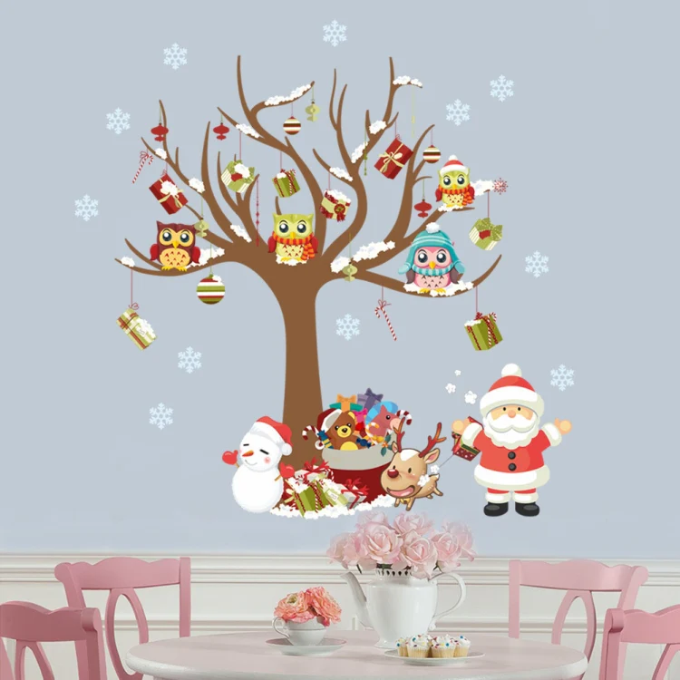 Wand Sticker Tattoo Aufkleber Weihnachtsbaum Und Santa - Image 4