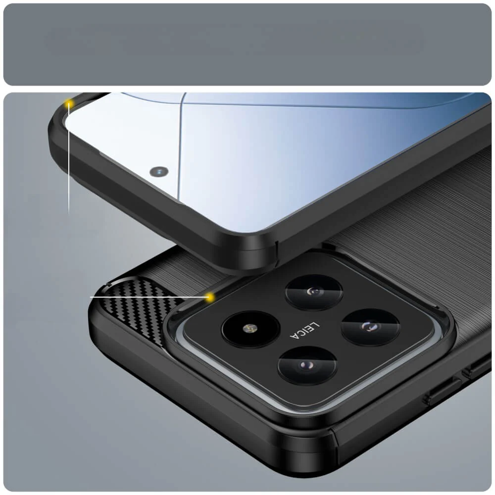 Xiaomi 14 - Metall Carbon Look Hülle - Image 5