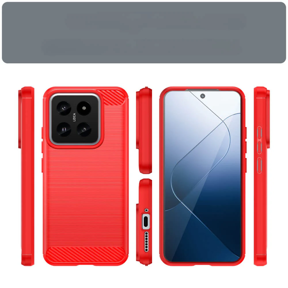 Xiaomi 14 - Metall Carbon Look Hülle - Image 9