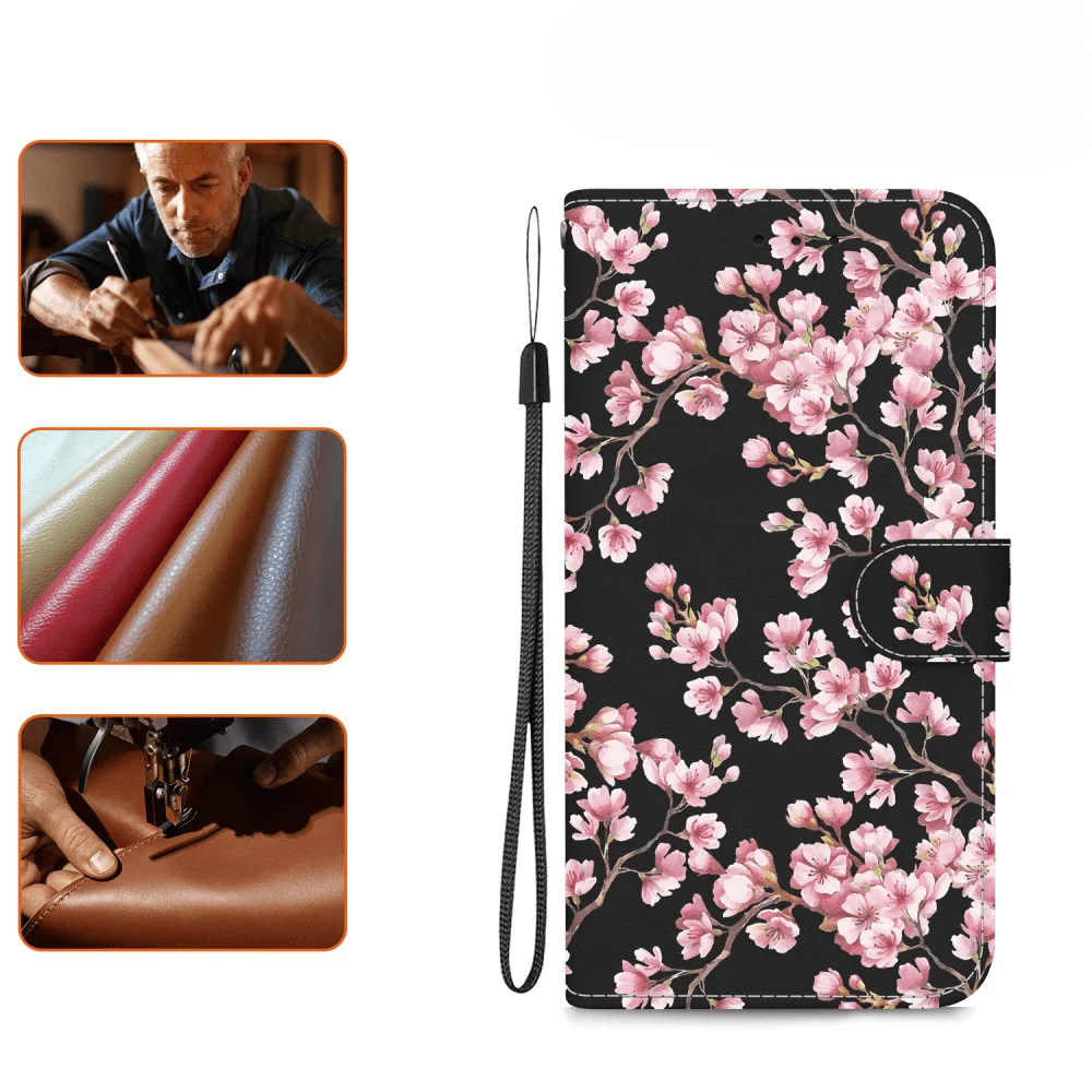 Xiaomi 14T - Tasche Hülle mit Blüten Motiv - Image 12