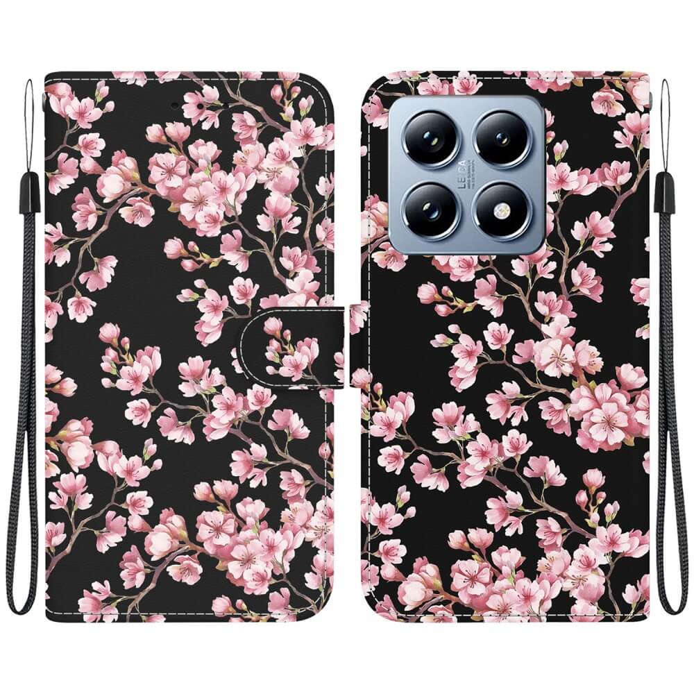 Xiaomi 14T - Tasche Hülle mit Blüten Motiv - Image 14