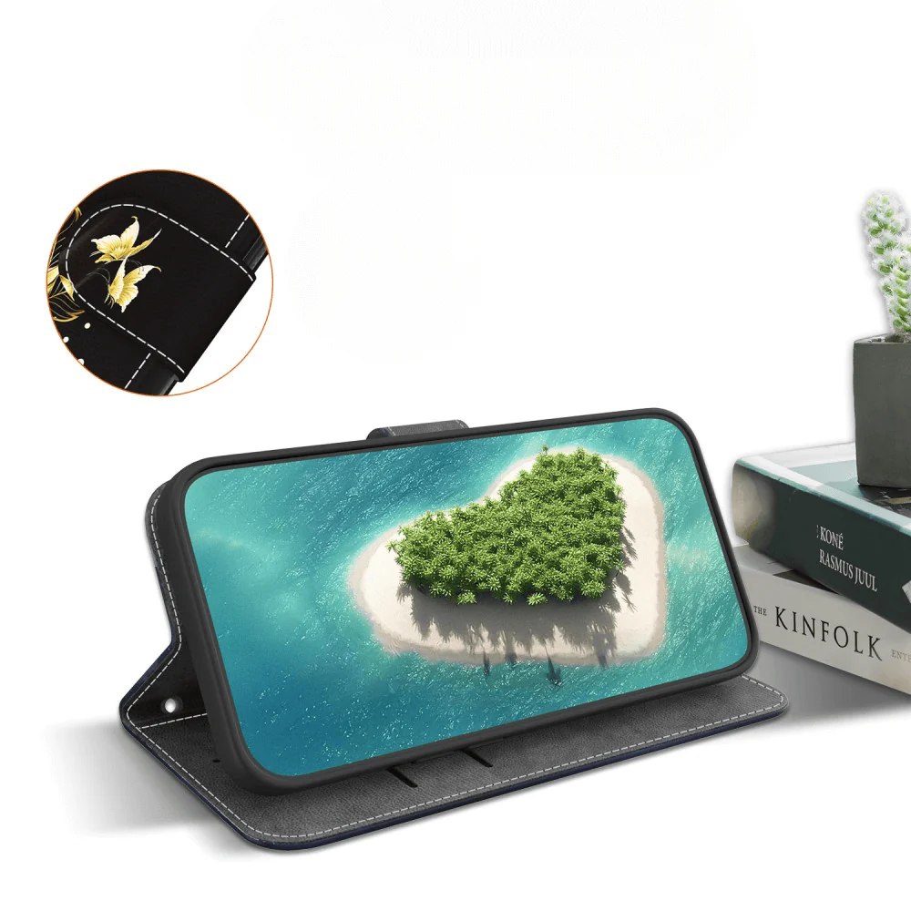 Xiaomi 14T - Tasche Hülle mit Blüten Motiv - Image 2