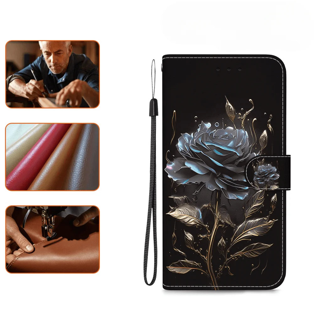 Xiaomi 14T - Tasche Hülle mit Blüten Motiv - Image 21