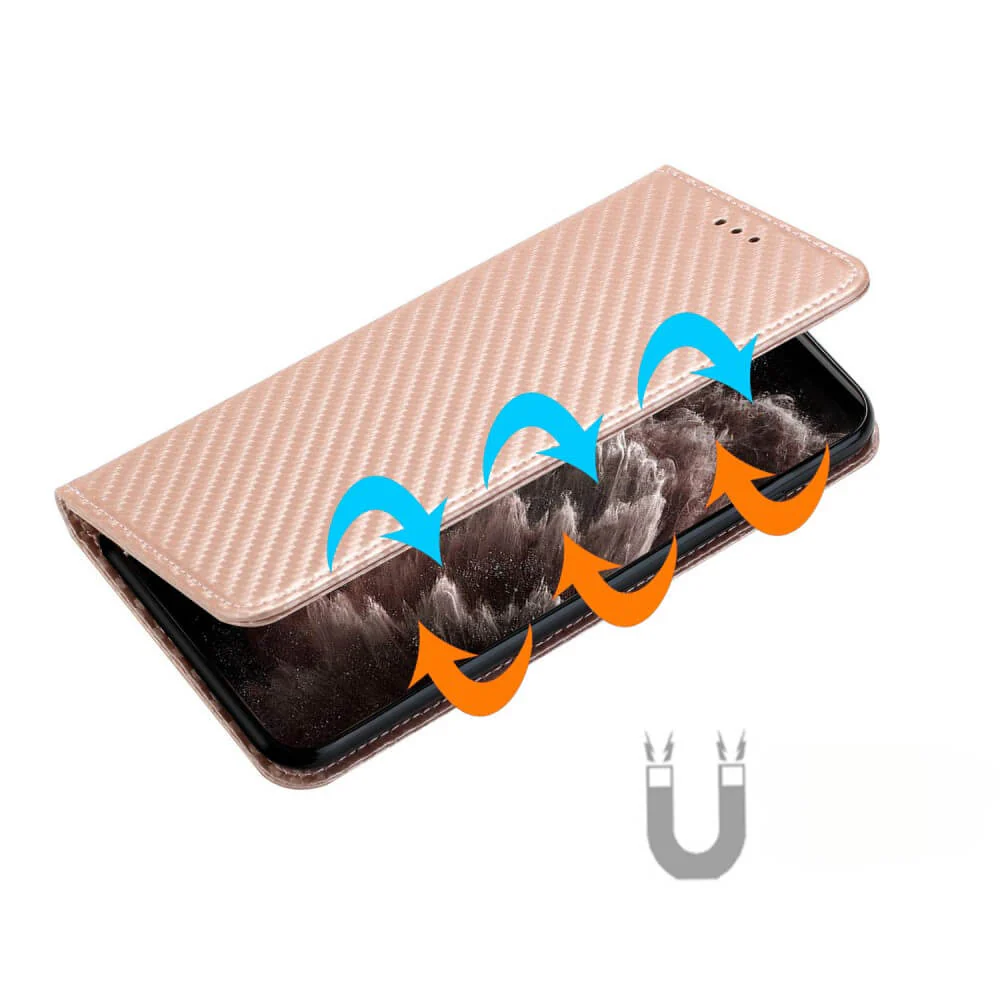 Xiaomi Poco C65 / Redmi 13c - Carbon Look Flip Case - Image 10