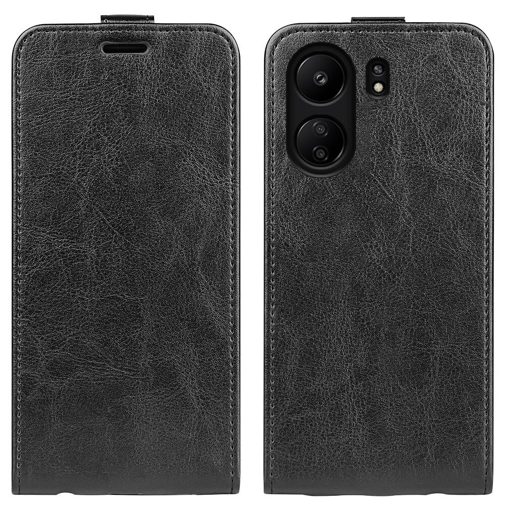 Xiaomi Poco C65 / Redmi 13c - Klassisches Flip Case Schwarz