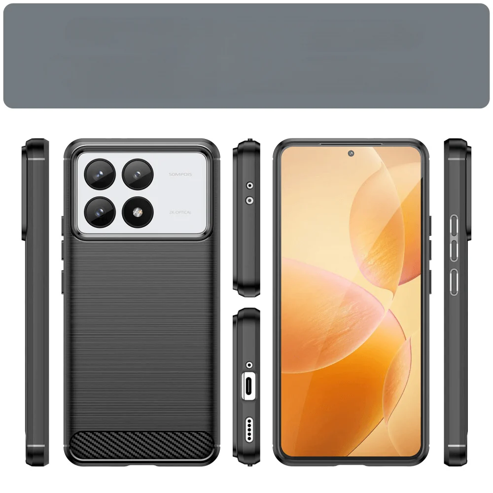 Xiaomi Poco F6 Pro - Metall Carbon Look Hülle - Image 6
