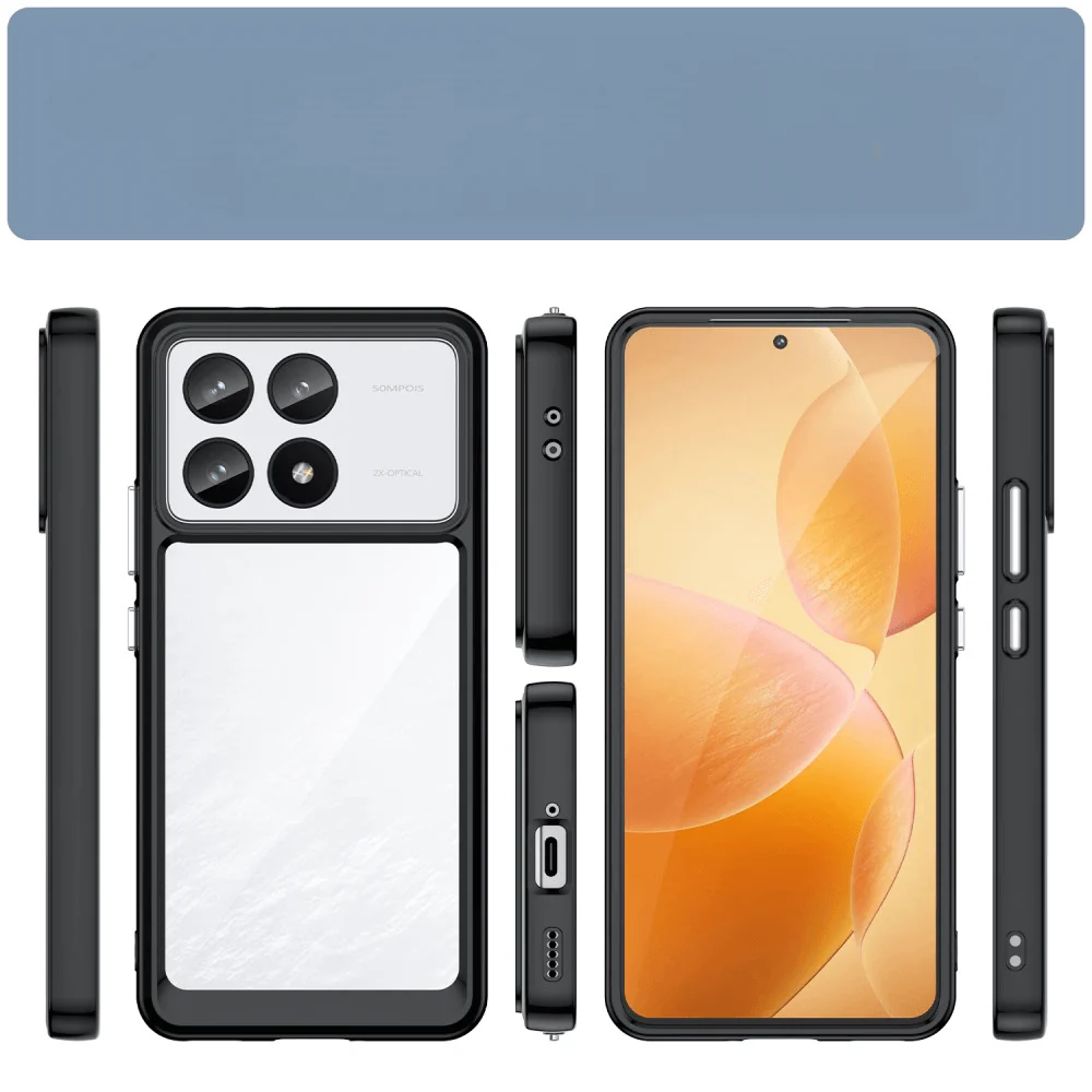 Xiaomi Poco F6 Pro - Schützende Acryl-Handyhülle mit erhöhtem Rand - Image 2